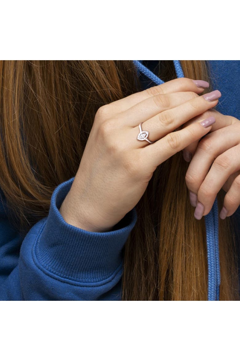 Diamond Marquise-Shape Cluster Ring 14k, Alternate, color, 14k White Gold