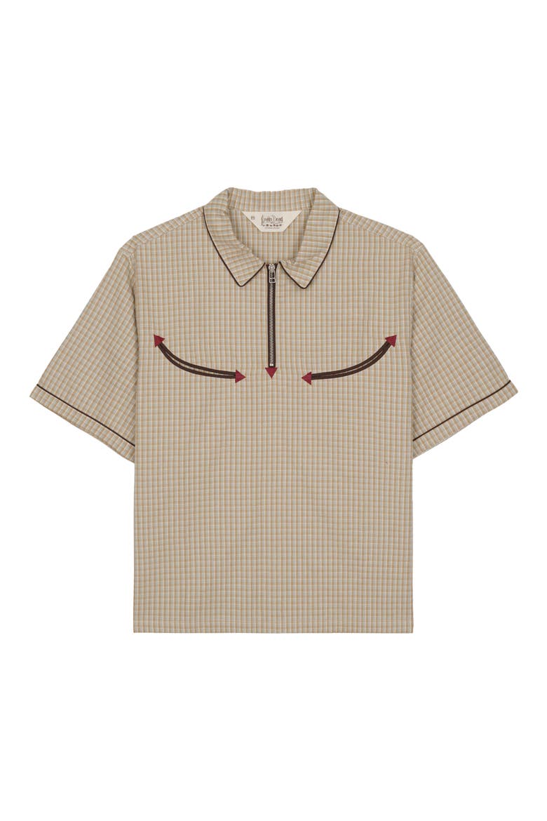 Check Western Shirt, Main, color, TAUPE