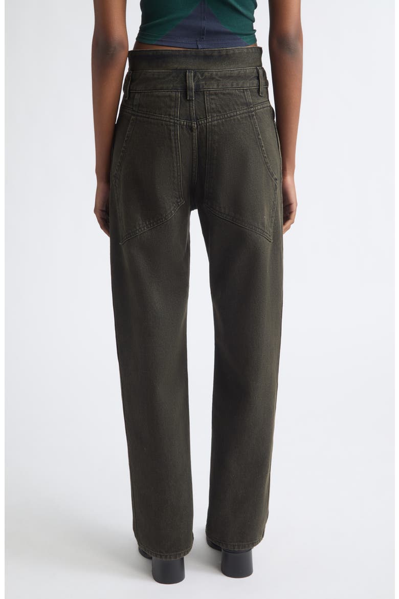 Shadow Double Waist Straight Leg Jeans, Alternate, color, SOOT