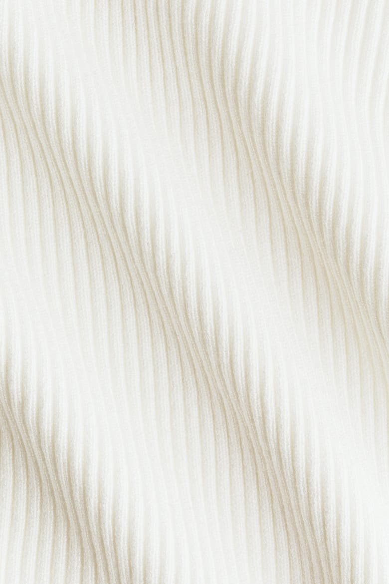 Rib-knit Top, Alternate, color, White