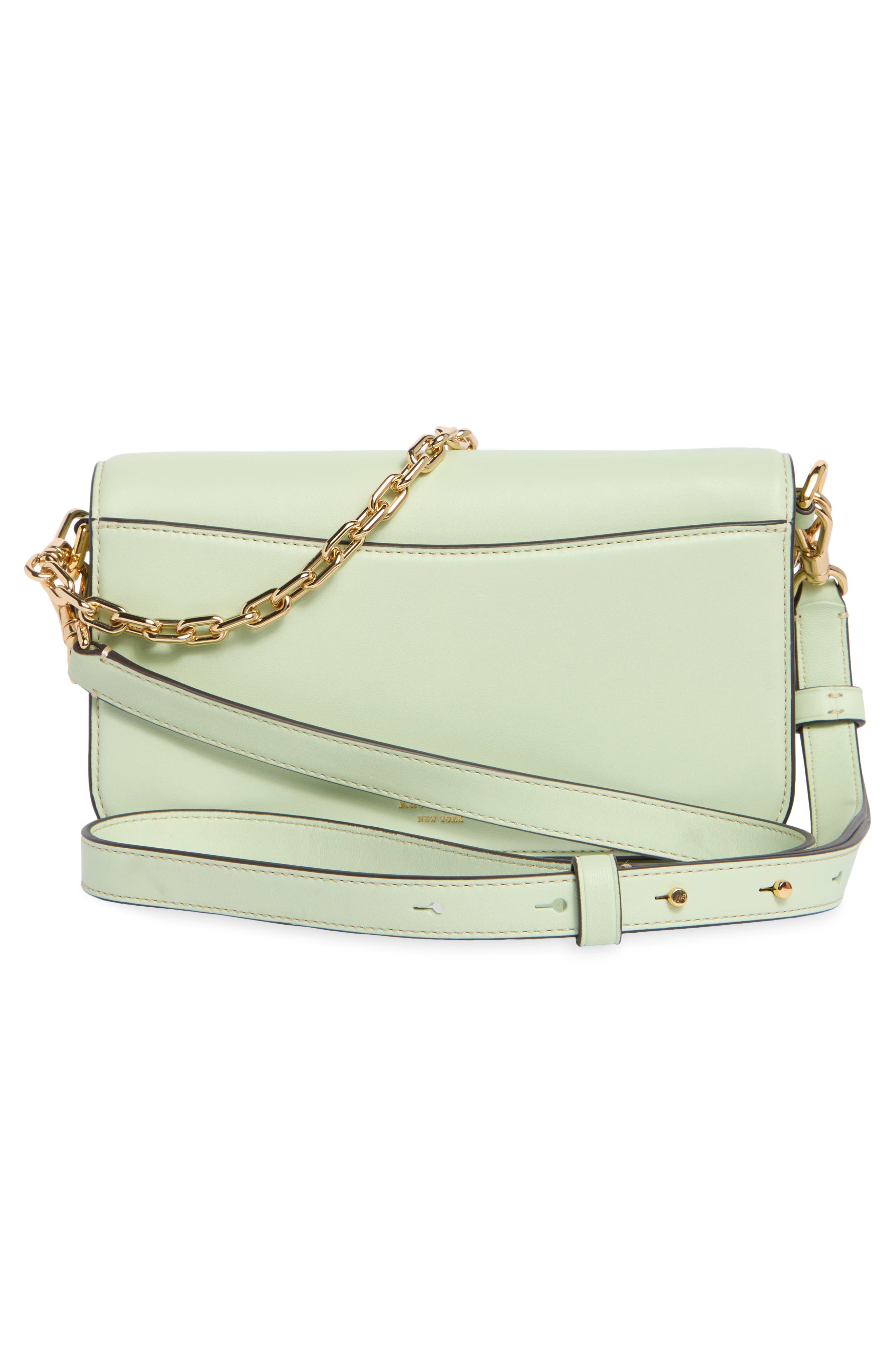 dakota small leather crossbody bag, Alternate, color, OAK MOSS