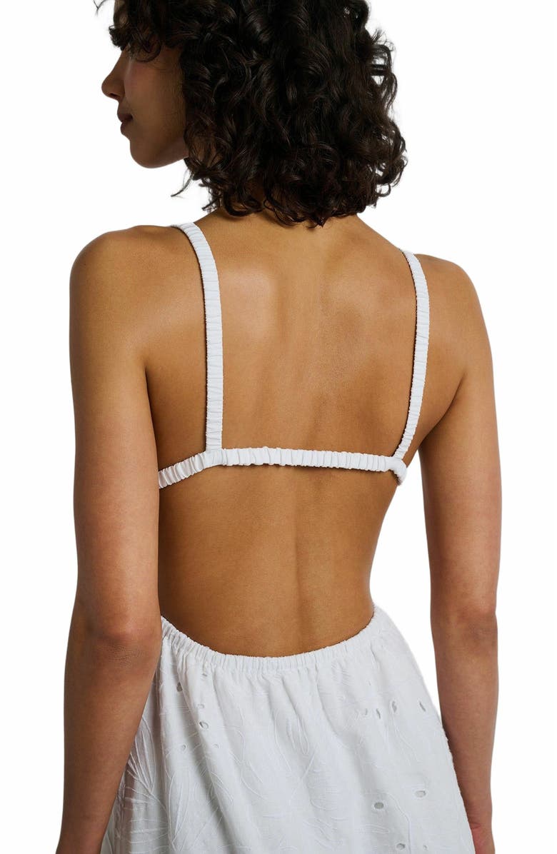 Onia Air Linen Straight Neck Maxi Dress, Alternate, color, White