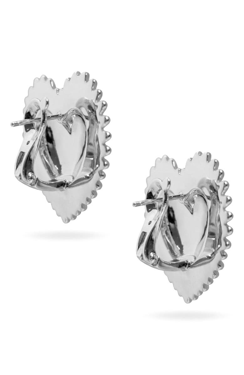 IMBER Oversize Puffy Heart Statement Earrings, Alternate, color, Silver