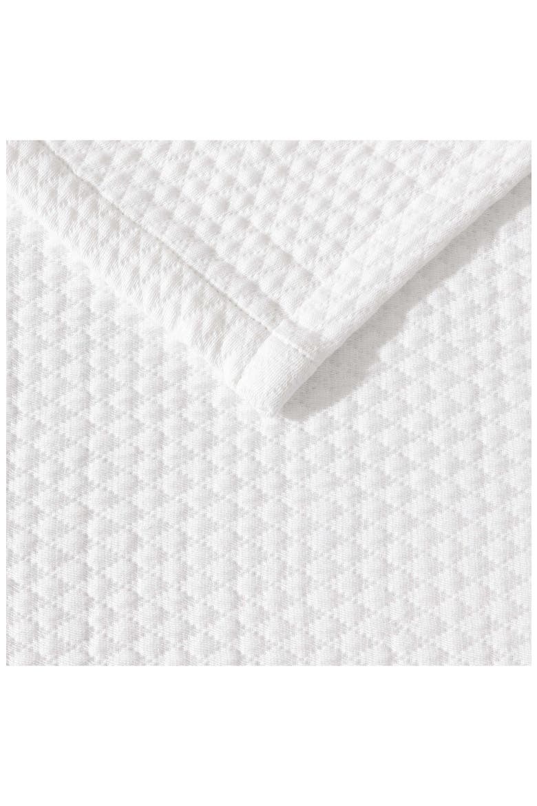 Matelassé Cotton Jacquard Blanket, Alternate, color, WHITE