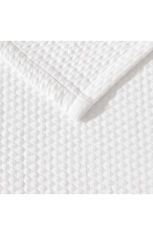 Vera Wang Matelassé Cotton Jacquard Blanket In White