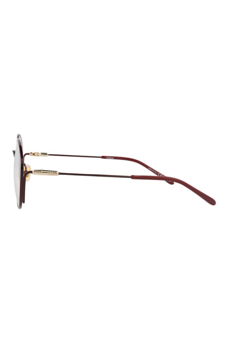 57mm Round Sunglasses, Alternate, color, BURGUNDY BURGUNDY TRANSPARENT