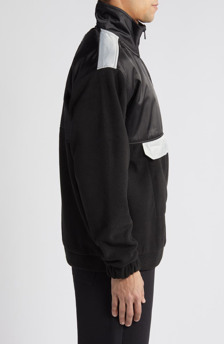 BOSS x NFL Fumble Mixed Media Quarter Zip Pullover, Alternate, color,