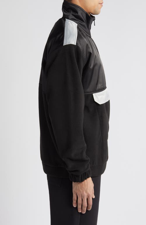 HUGO BOSS BOSS X NFL FUMBLE MIXED MEDIA QUARTER ZIP PULLOVER
