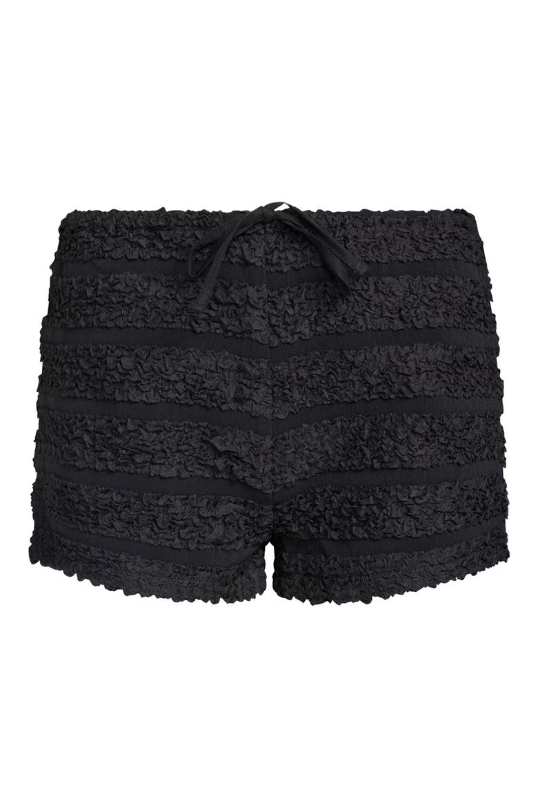 Kourt Ruffle Bloomer Shorts, Alternate, color, ONYX