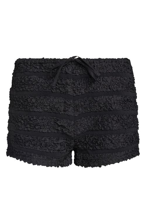Lioness Kourt Ruffle Bloomer Shorts In Black