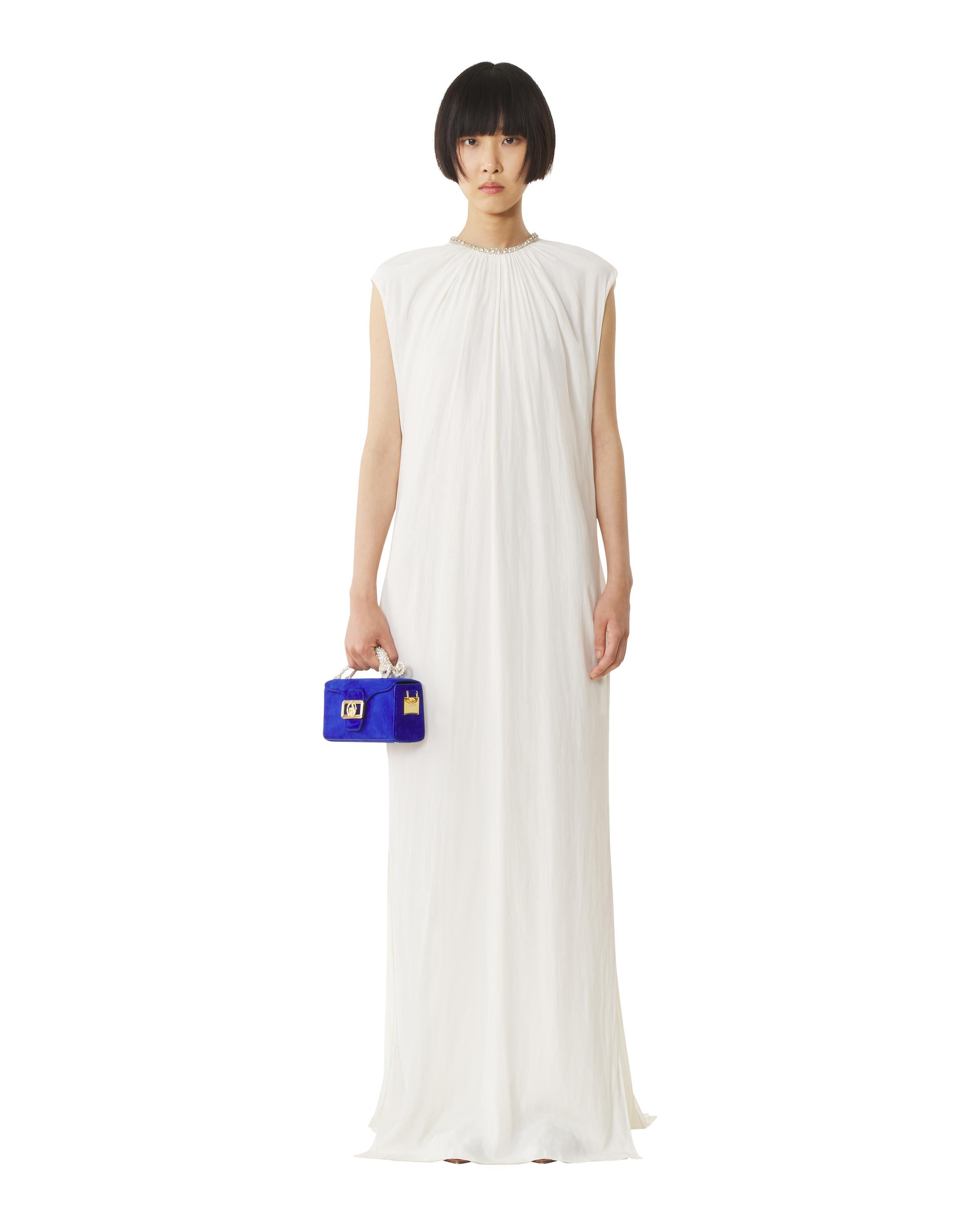 Lanvin Nano Pencil Cat Leather Bag, Alternate, color, Electric Blue/Dark Blue