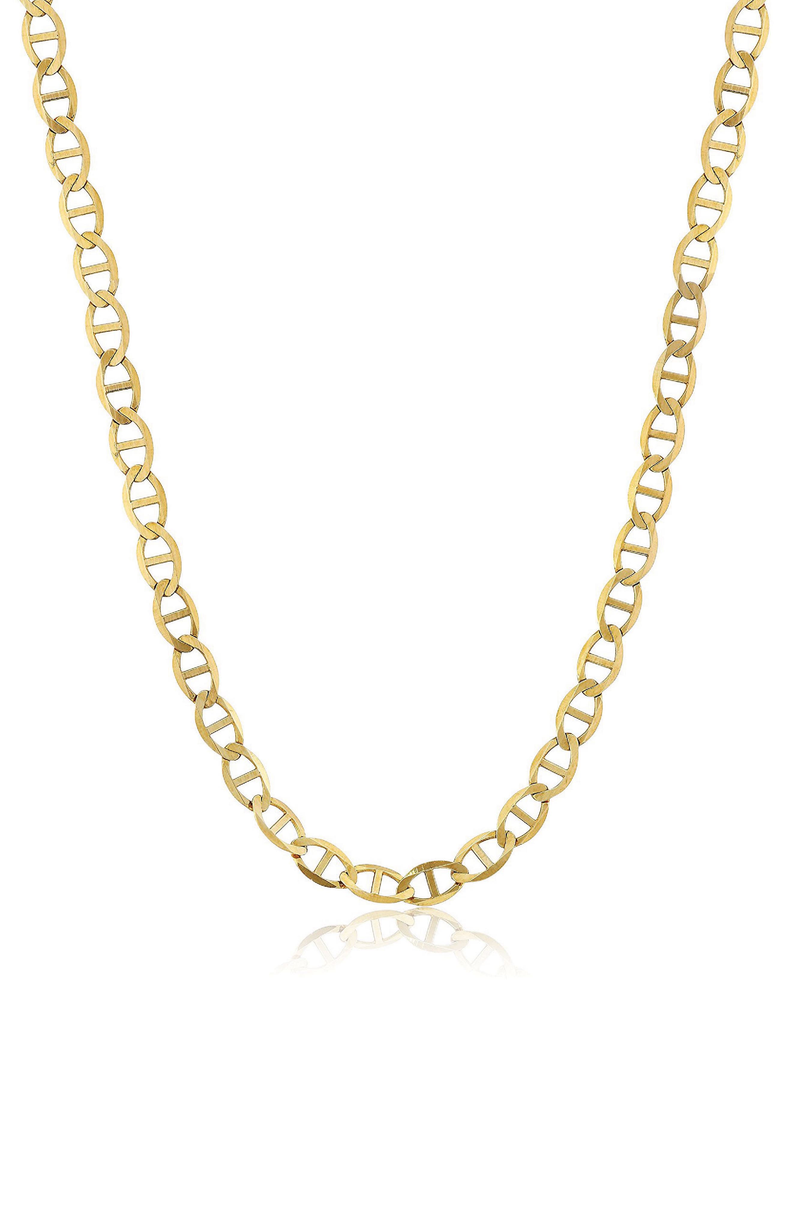 BEST SILVER Flat Marina Link Necklace