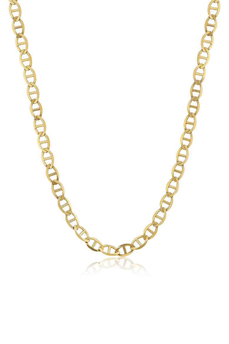 Flat Marina Link Necklace, Main, color, GOLD