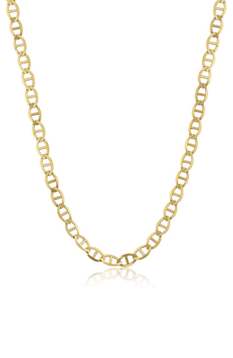 BEST SILVER Flat Marina Link Necklace, Main, color, Gold