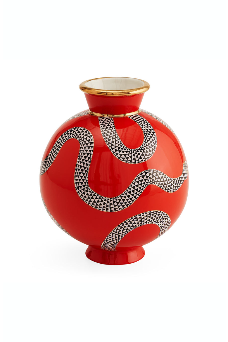 Eden Round Vase, Main, color, Red / Black / White