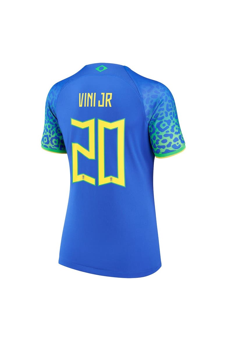 Women's Nike Vinicius Junior Blue Brazil National Team 2022/23 Replica Away Jersey, Alternate, color, Blue