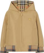 Burberry Check Trim Hooded Jacket