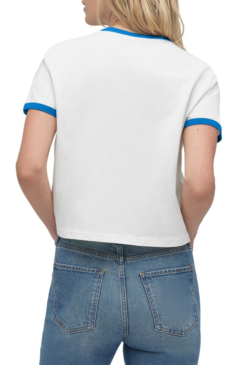 x 'Nobody Wants This' Contrast Binding Organic Cotton Graphic T-Shirt, Alternate, color, WHITE/ BRIGHT BLUE