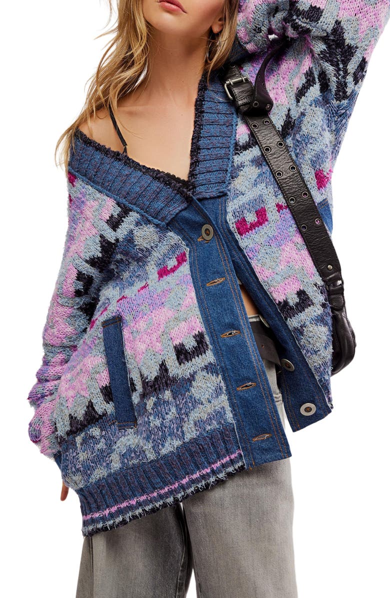 Free People Bluebell Oversize Cardigan, Alternate, color,
