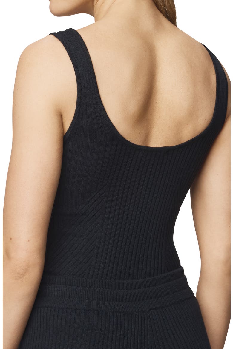 Georgie Scoop Neck Rib Sweater Tank, Alternate, color, BLACK