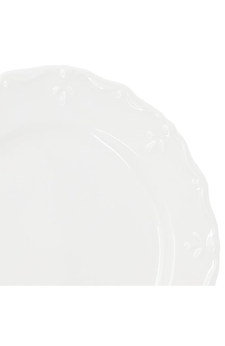 Elama Henryi 6 Piece 8.75 Inch Porcelain Salad Plate Set, Alternate, color, White