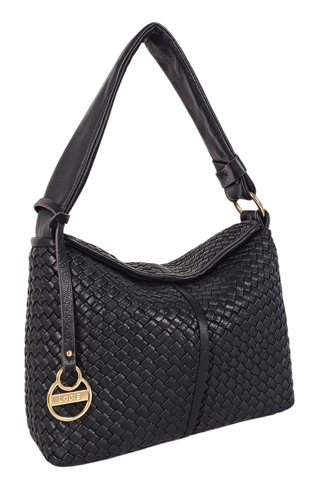 LODIS Ainsley Woven Shoulder Bag, Alternate, color, Black