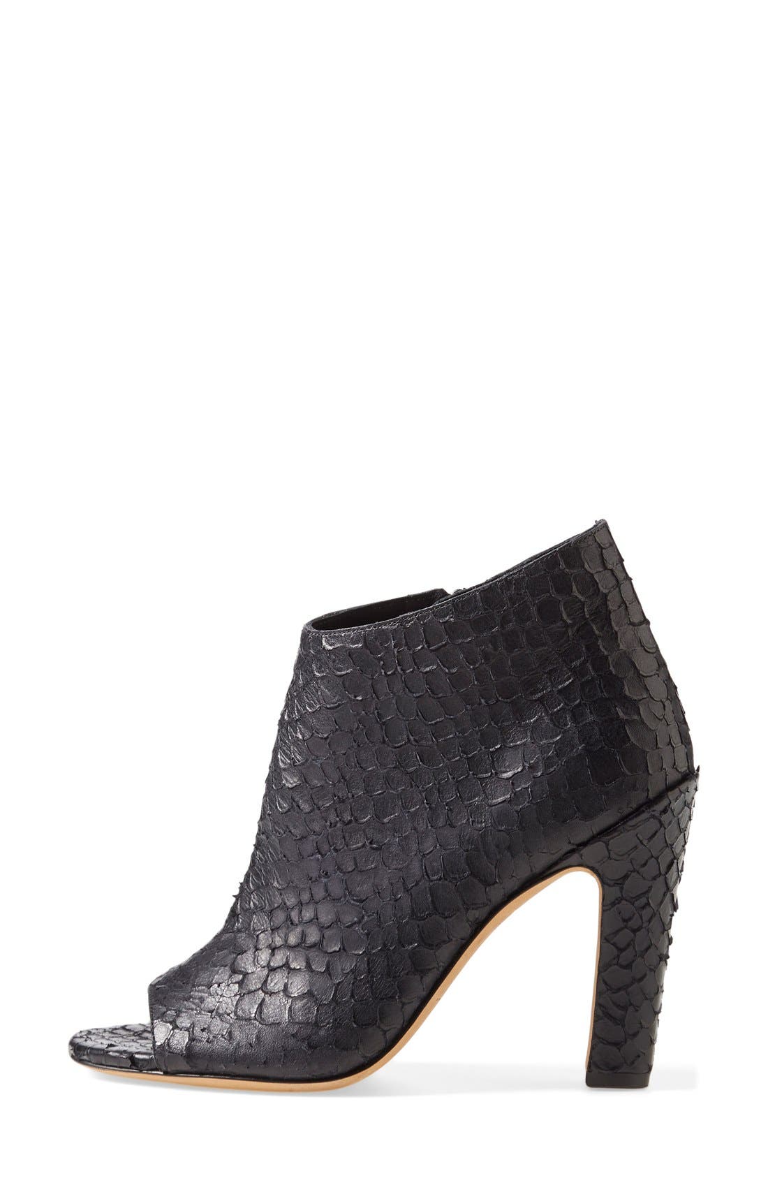Vince 'Sierra' Snake Embossed Leather Bootie, Alternate, color, 
