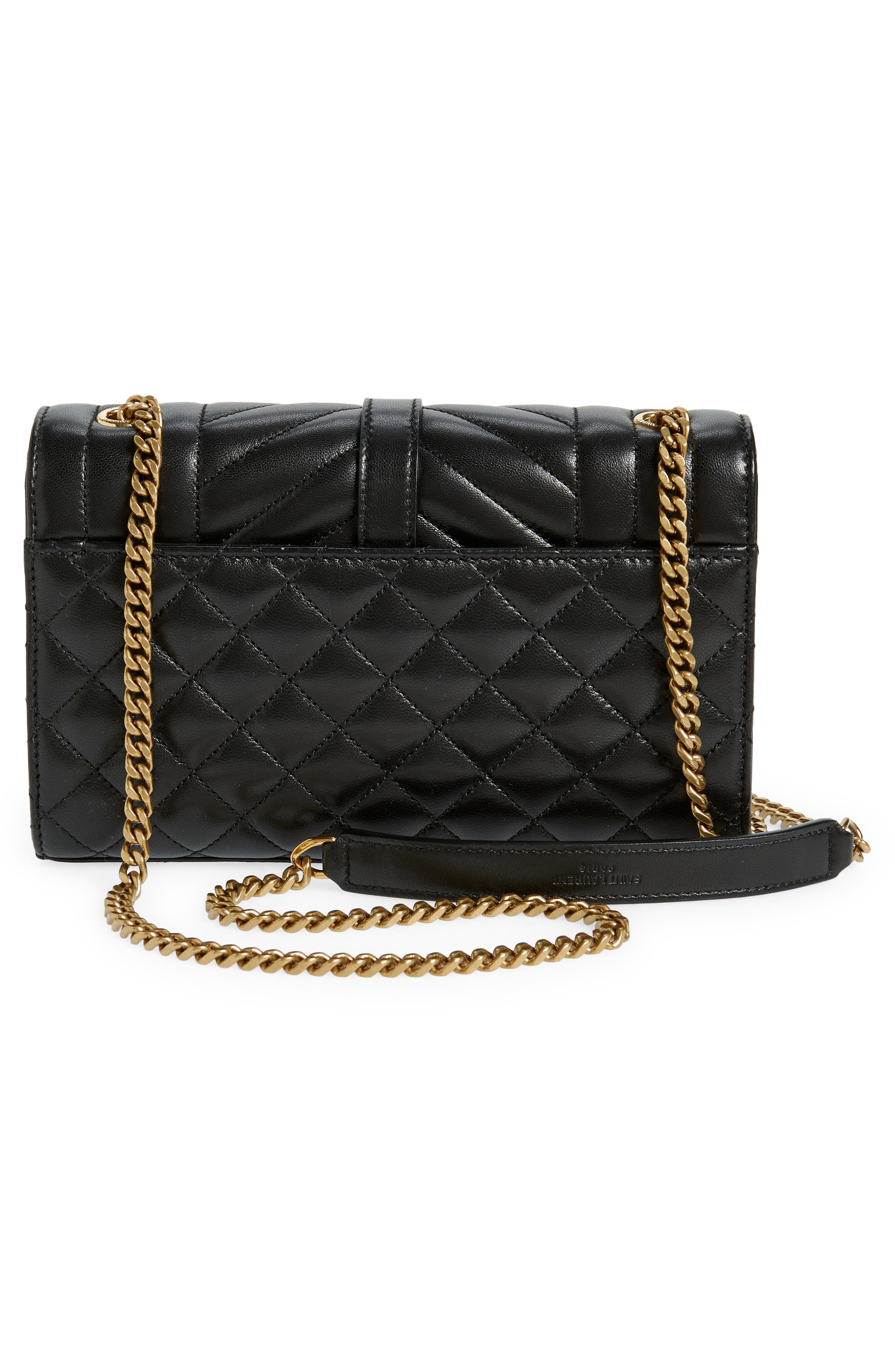 Saint Laurent Small Envelope Chain Strap Leather Shoulder Bag, Alternate, color, 