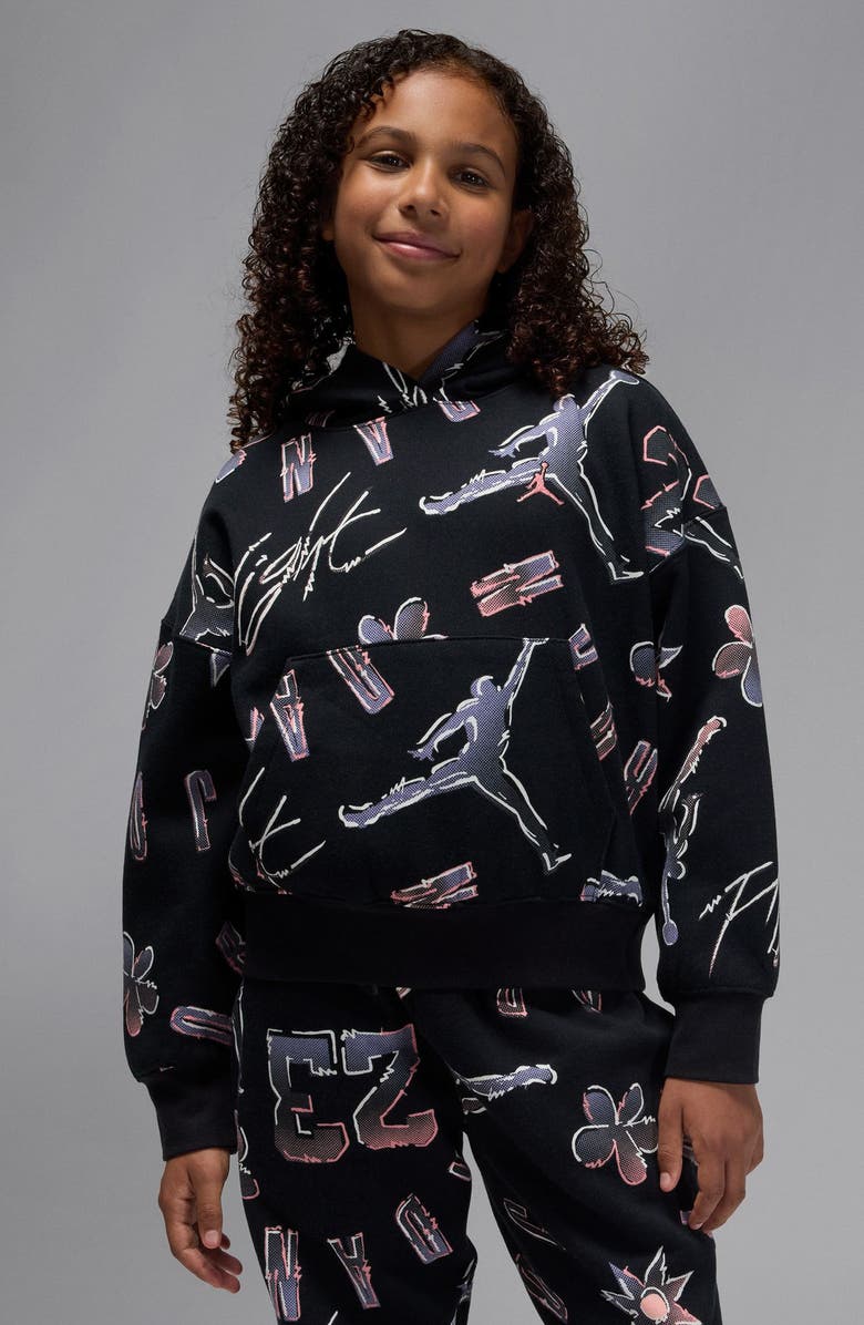 Jordan Kids' 23 Throwback Graphic Hoodie, Alternate, color, Black