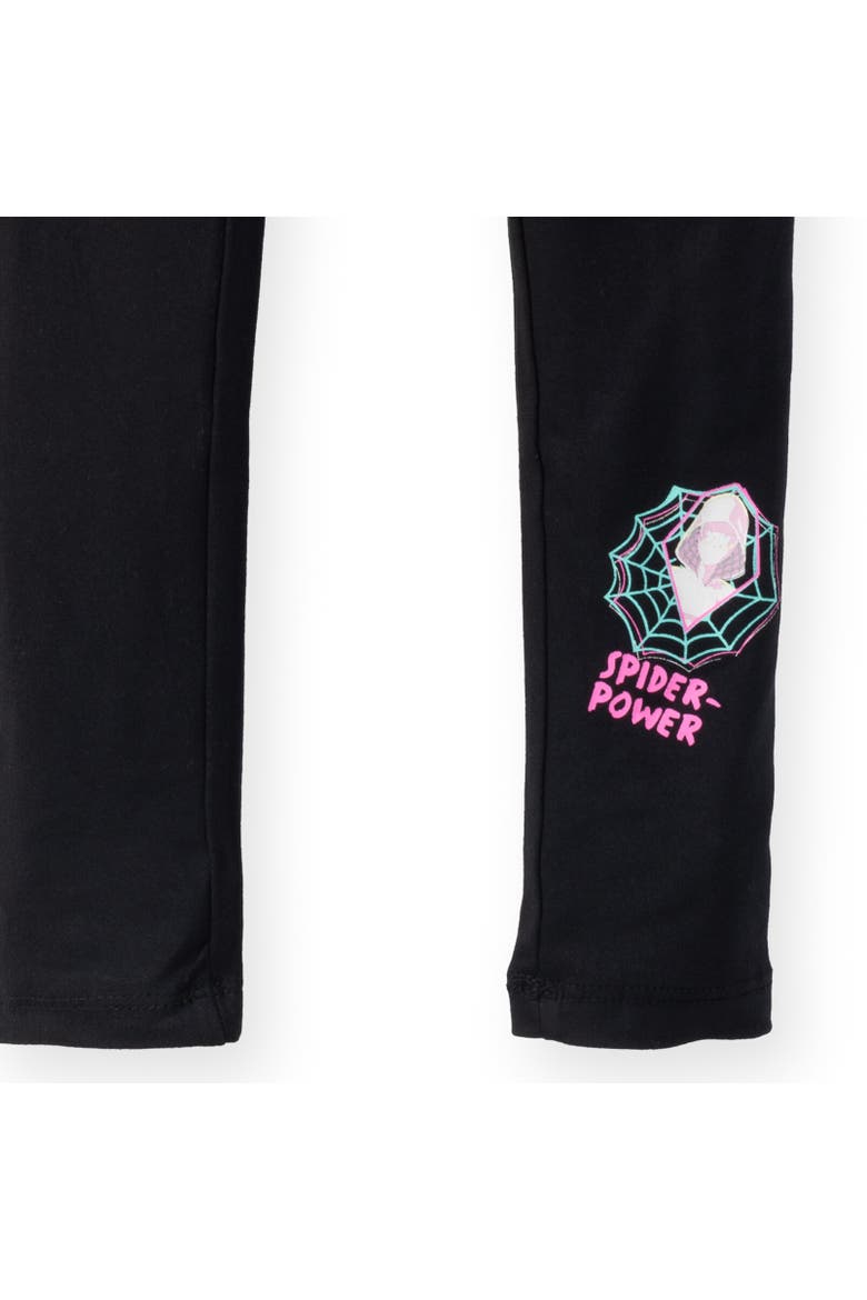 Spider-Gwen Spider-Man T-Shirt & Leggings Set, Alternate, color, White / Black