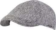Wigens Men's Herringbone Shetland Pub Cap with Curved Peak