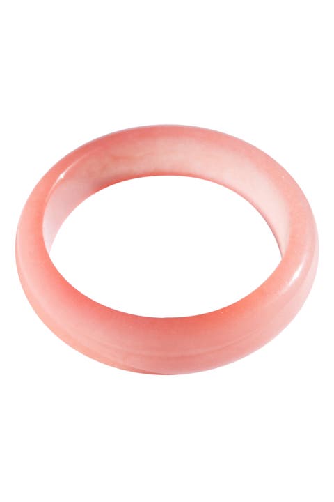 Silk Collection Blush Pink Jade Stone Bangle