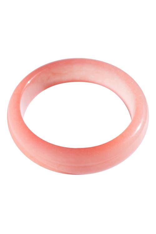 Seree Silk Collection Blush Pink Jade Stone Bangle In Pink
