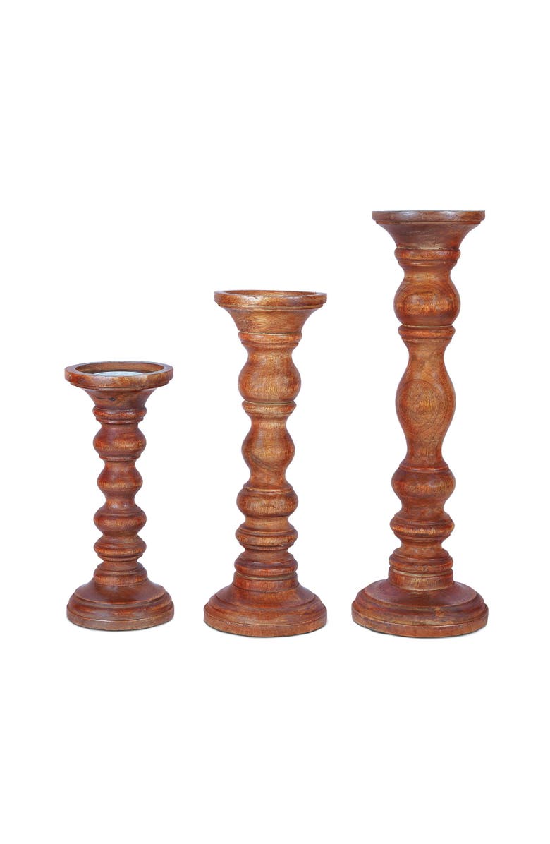 Mela Artisans Willow Pillar Candleholder Set, Main, color, 