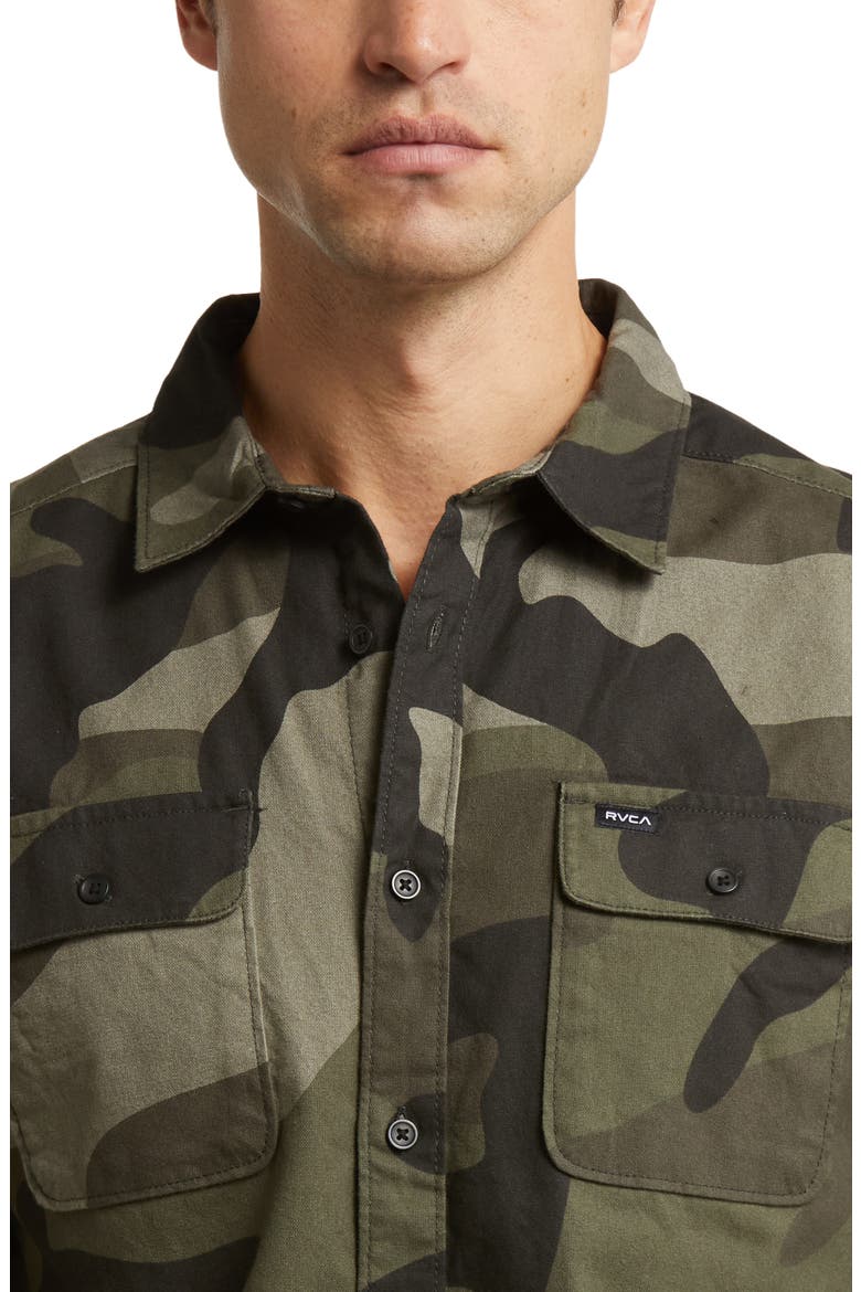 Panhandle Camo Cotton Flanne Button-Up Shirt, Alternate, color, CAMO