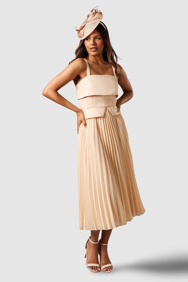 midi dresses petite Anne Klein Tiered V-Neck Dress - Bay Leaf Multi 100% cotton Imported Pullover Coast Women's Petite Square Neck