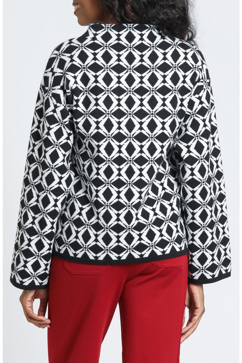 Funnel Neck Pullover Sweater, Alternate, color, MONOCHROME