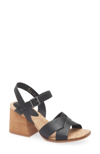 Korks Pacye Block Heel Sandal In Black