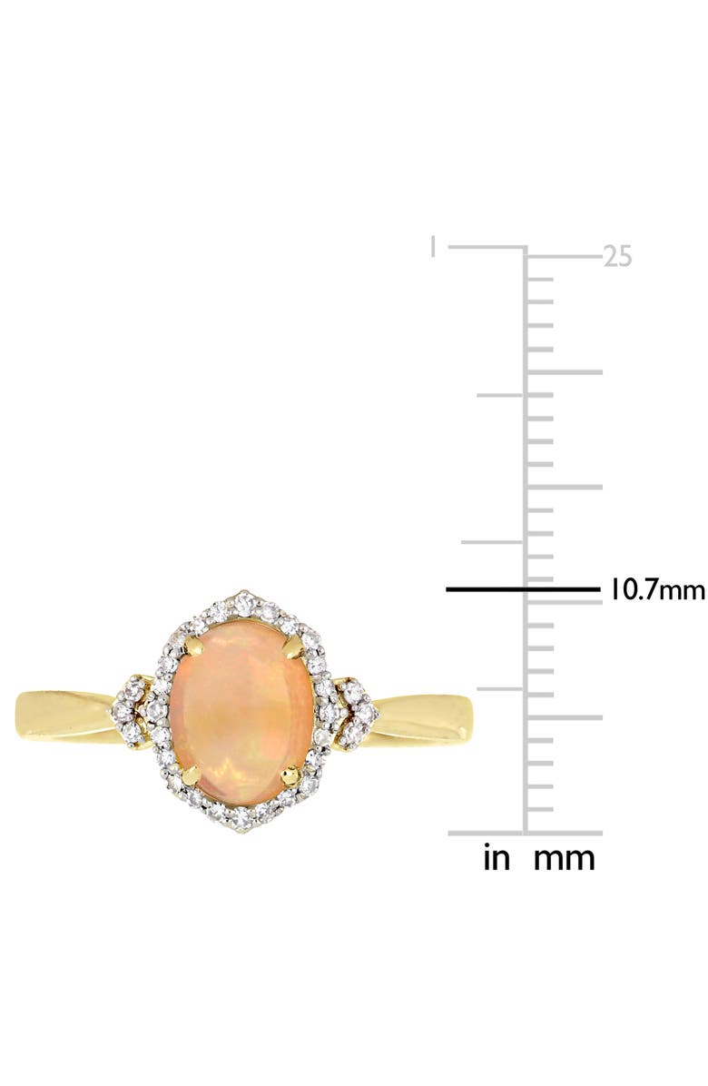 Julianna B. Opal & Diamond Halo Vintage Ring 10k, Alternate, color, Opal
