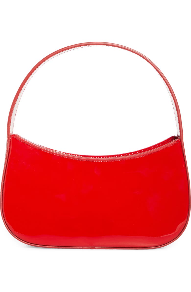 Mansur Gavriel Mini BonBon Patent Leather Shoulder Bag, Alternate, color, Flamma