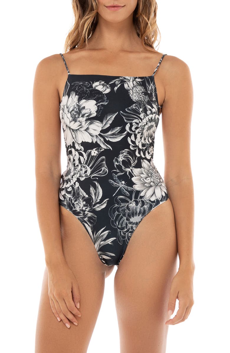 Agua Bendita Kali Wats Reversible One-Piece Swimsuit, Alternate, color, 