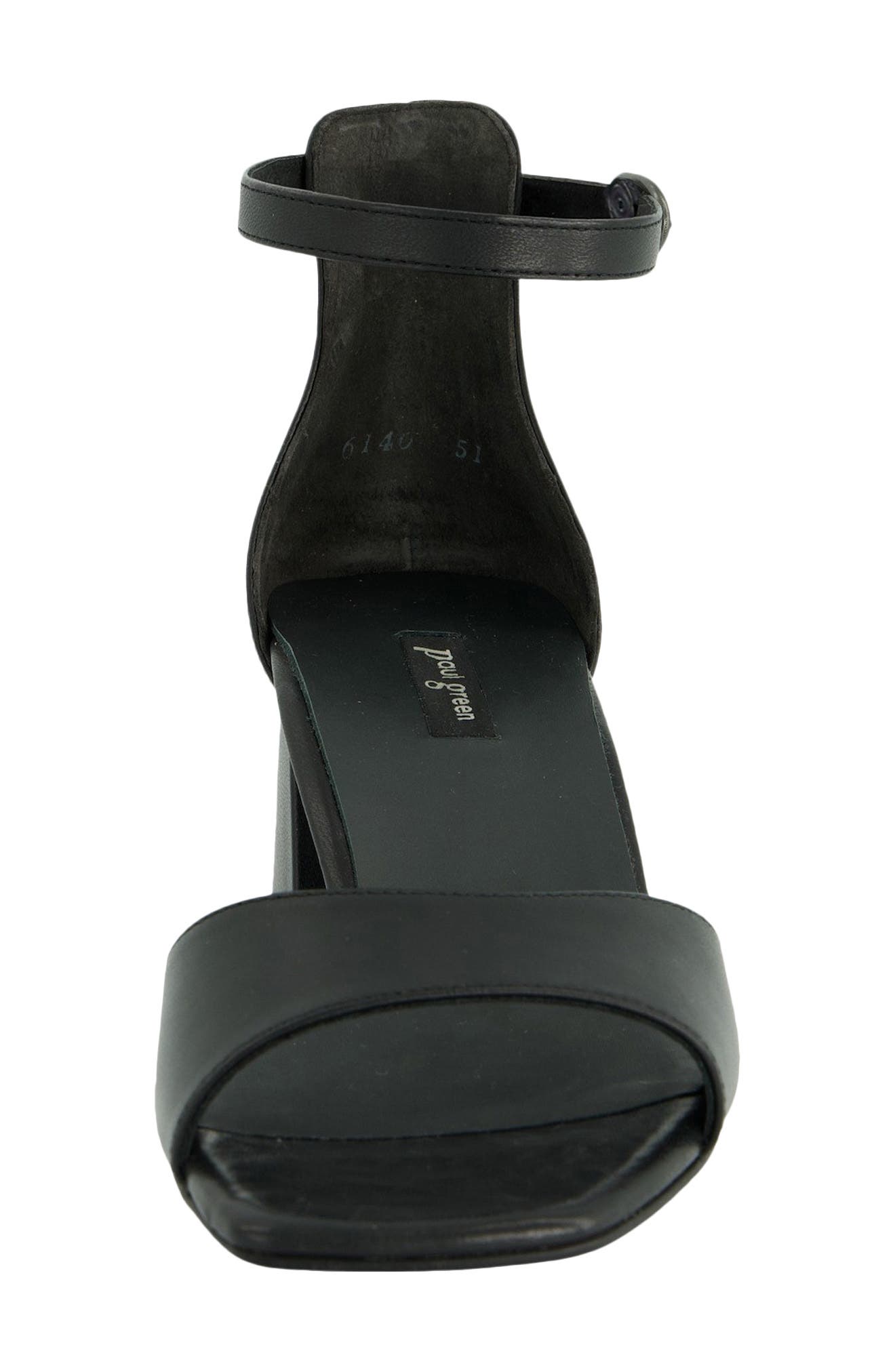 Estelle Ankle Strap Sandal, Alternate, color, BLACK SOFT NAPPA