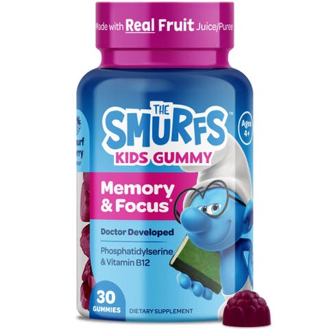 Memory & Focus Gummies, Smurfs Berry Flavored, 30ct