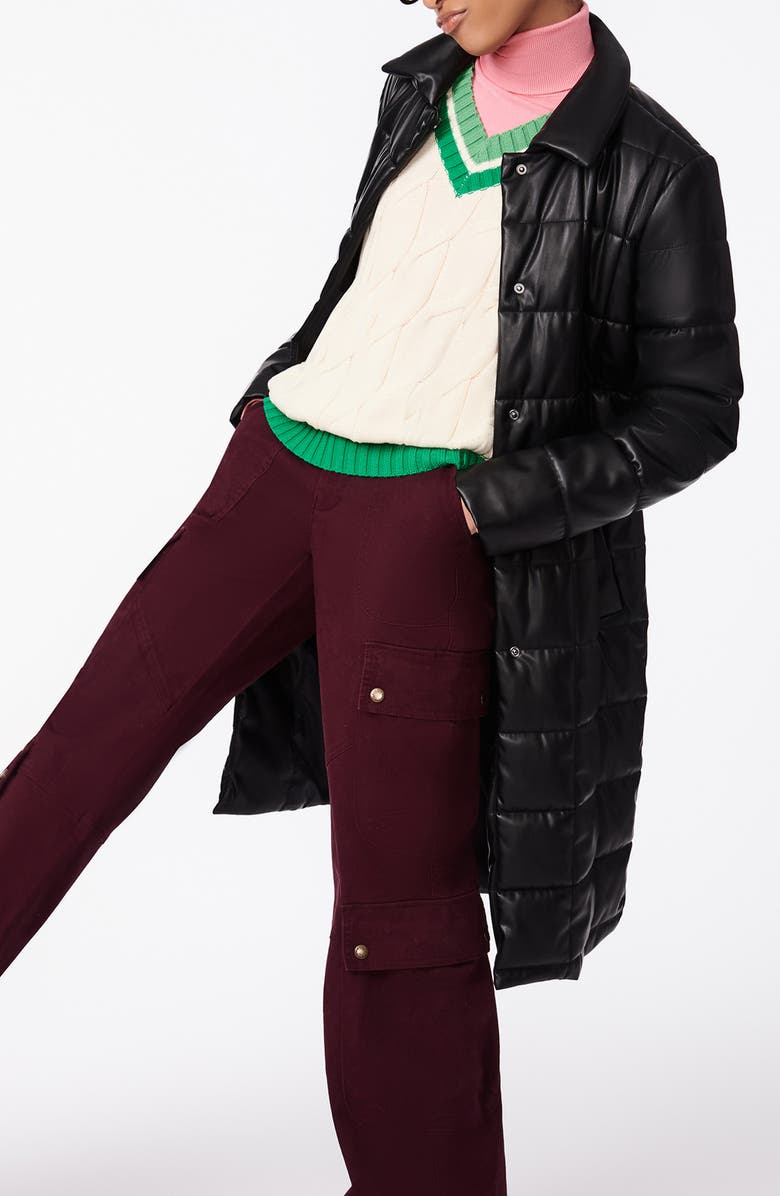 Bernardo Quilted Faux Leather Jacket, Alternate, color,