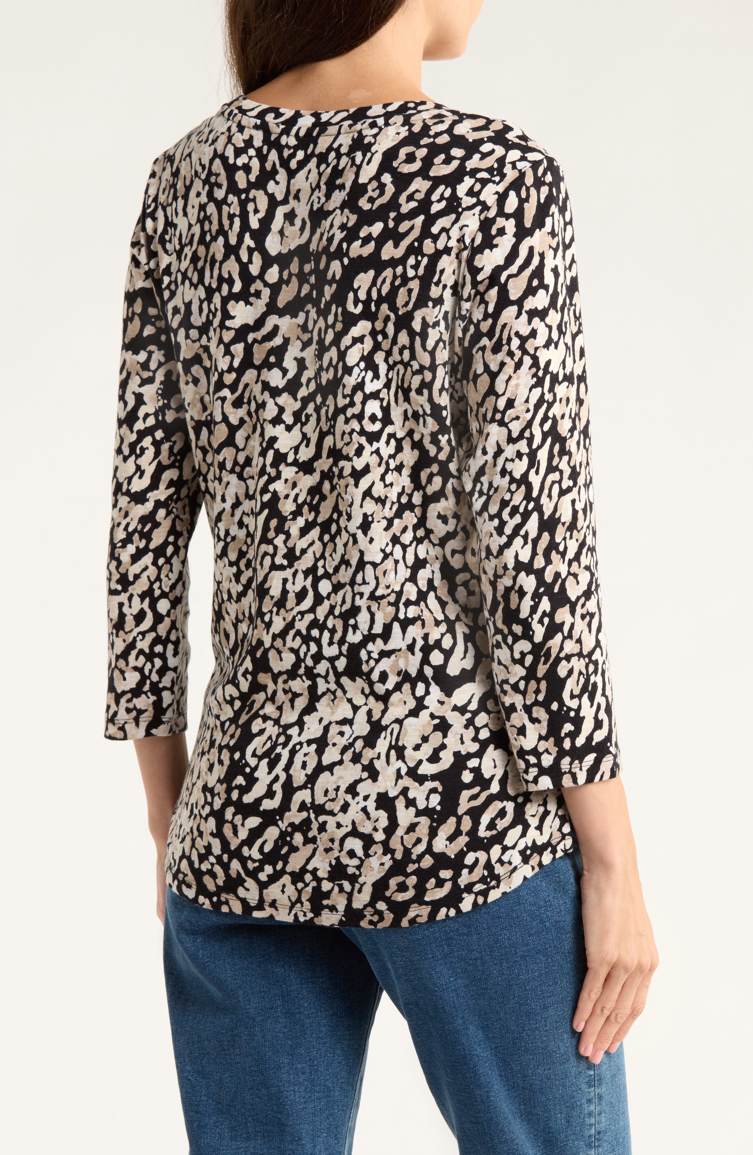 Ashby Isles Leopard Print Cotton Top - image 2