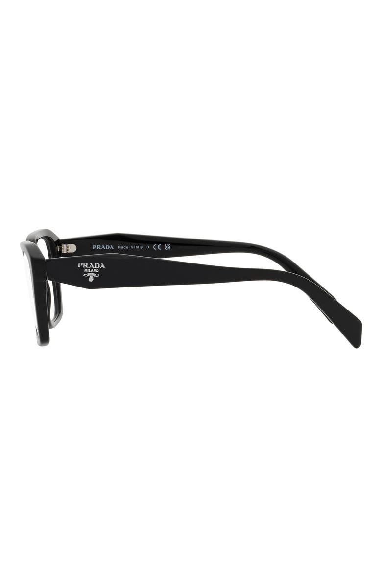 54mm Rectangular Optical Glasses, Alternate, color, BLACK