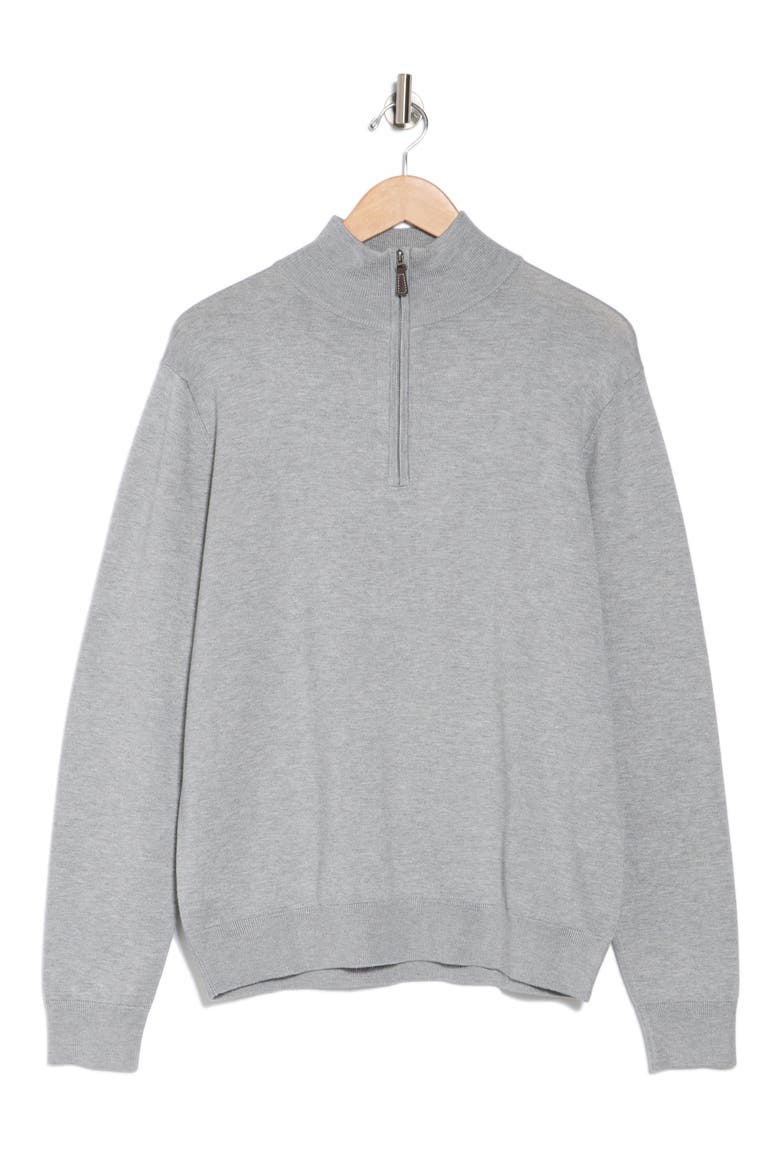 Solid Quarter Zip Pullover, Alternate, color, GREY