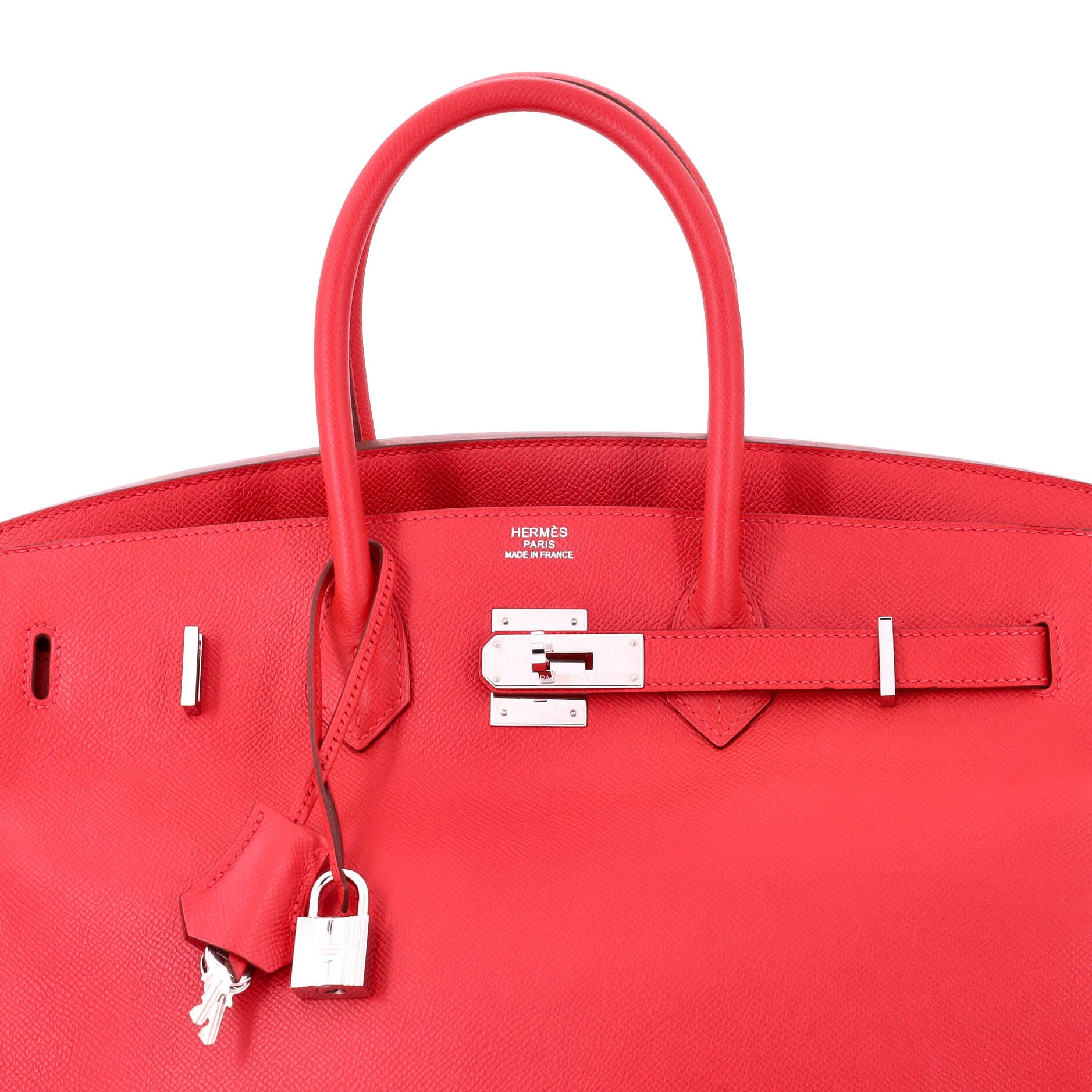 Pre-Owned Hermes Birkin Handbag Red Epsom with Palladium Hardware 35, Alternate, color, 