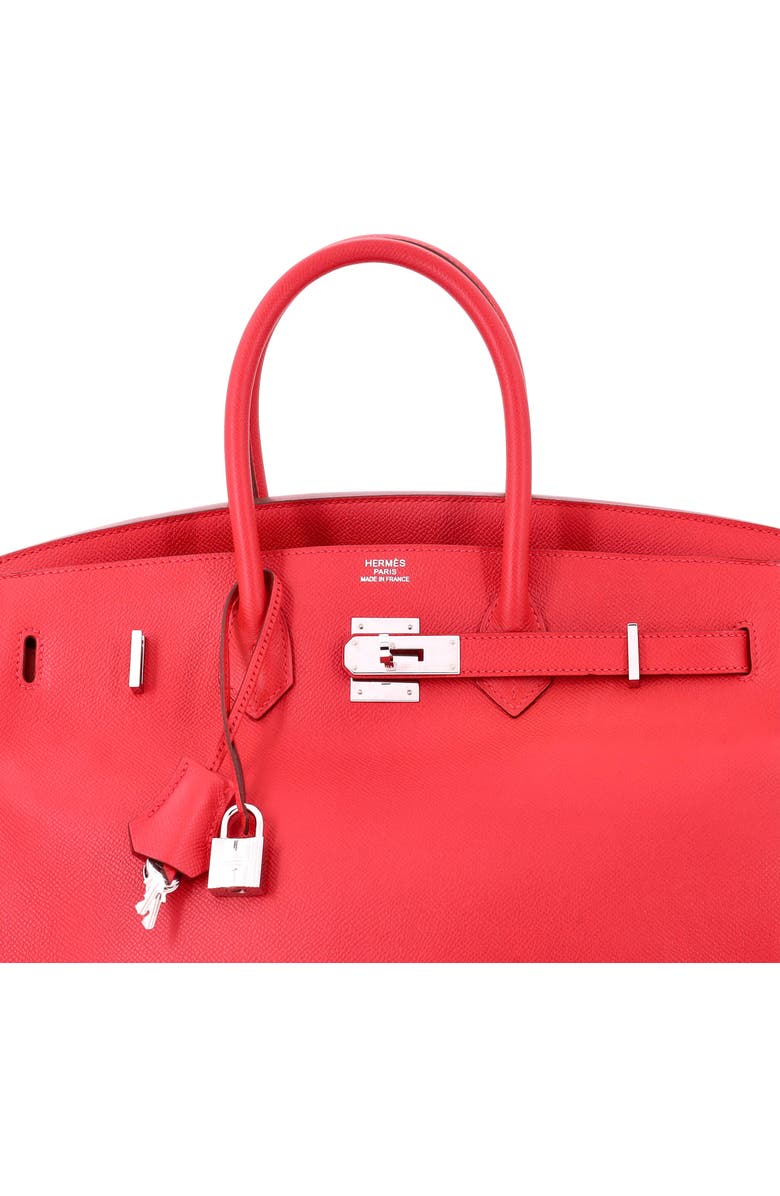 Pre-Owned Hermes Birkin Handbag Red Epsom with Palladium Hardware 35, Alternate, color,
