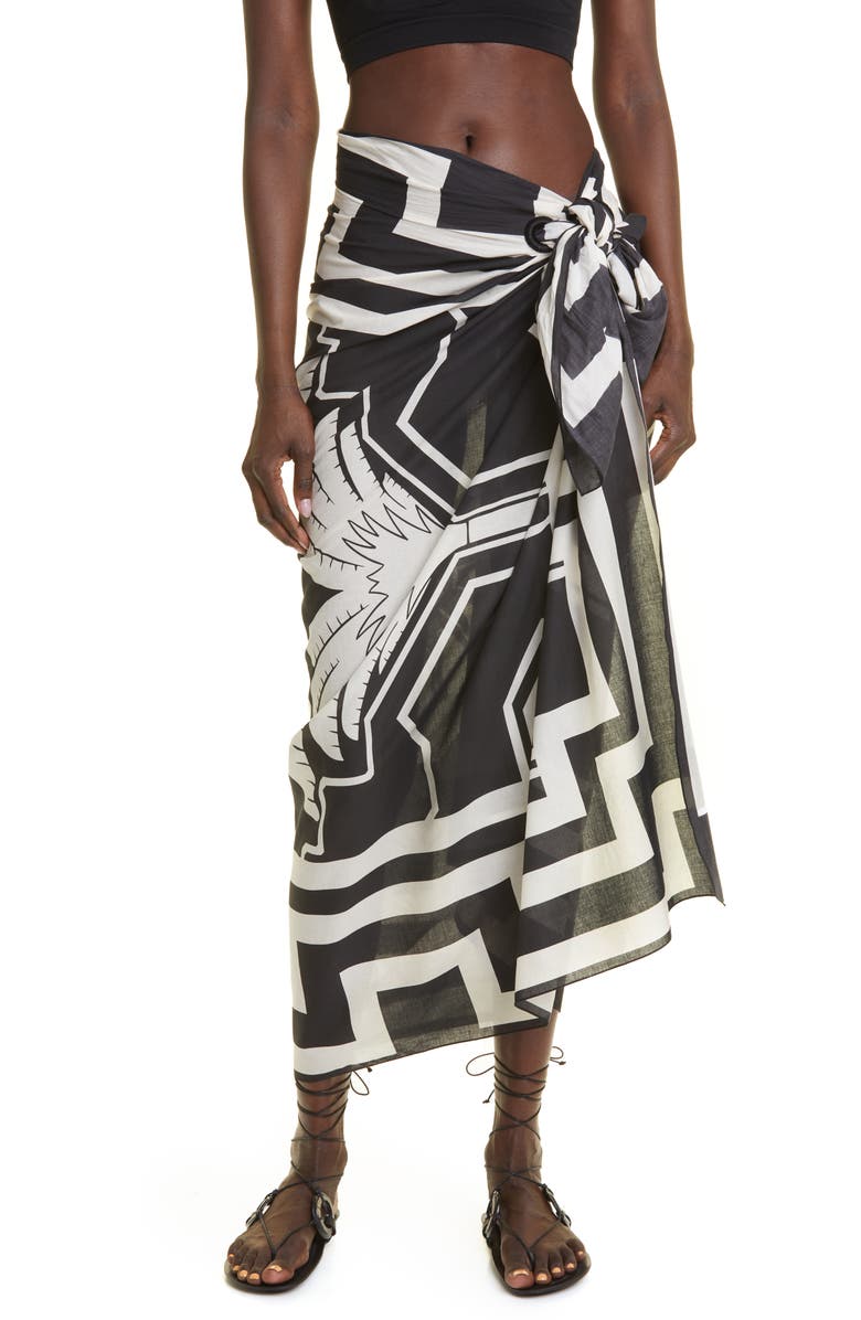 Johanna Ortiz Sacred Sun Cotton Voile Pareo Cover-Up, Main, color, 